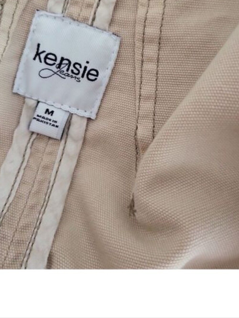 Kensie Jeans Tan Cargo Utility Jacket Size Medium - Picture 11 of 12
